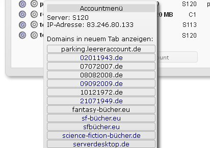 Evolution Hosting Beispiel Rechte Maustaste